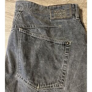 Marithe Francois Girbaud Double Cargo Baggy Y2K Skater Black/Gray Jeans Sz 38x30
